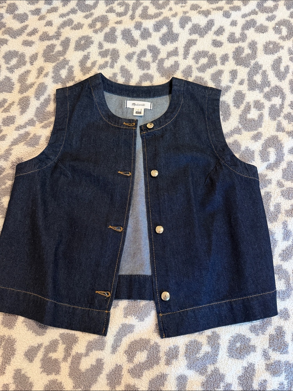 Madewell Dark Blue Denim Vest